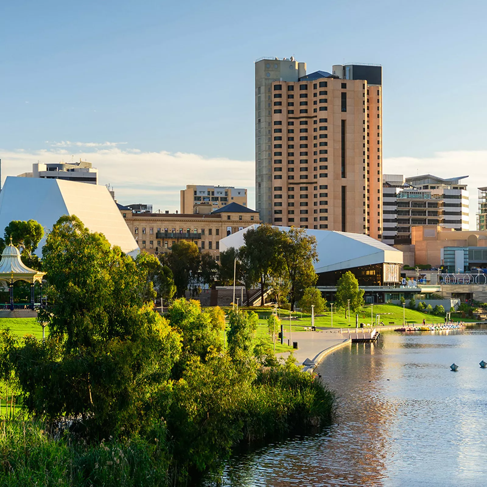 Photograph of River Torrens and Festival Centre in Adelaide, South Australia